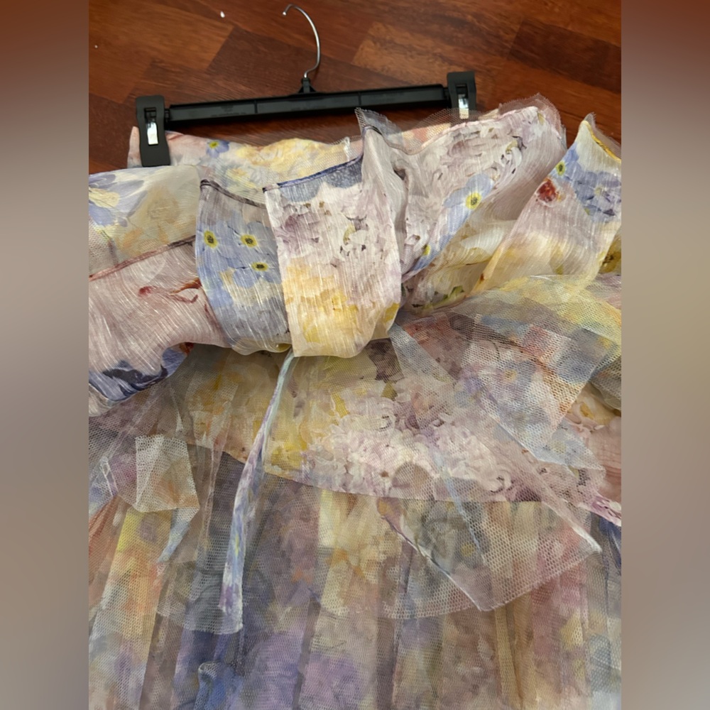 NWT Zimmermann Rhythmic Floral Print Tiered Skirt 1 US6 - Picture 8 of 17